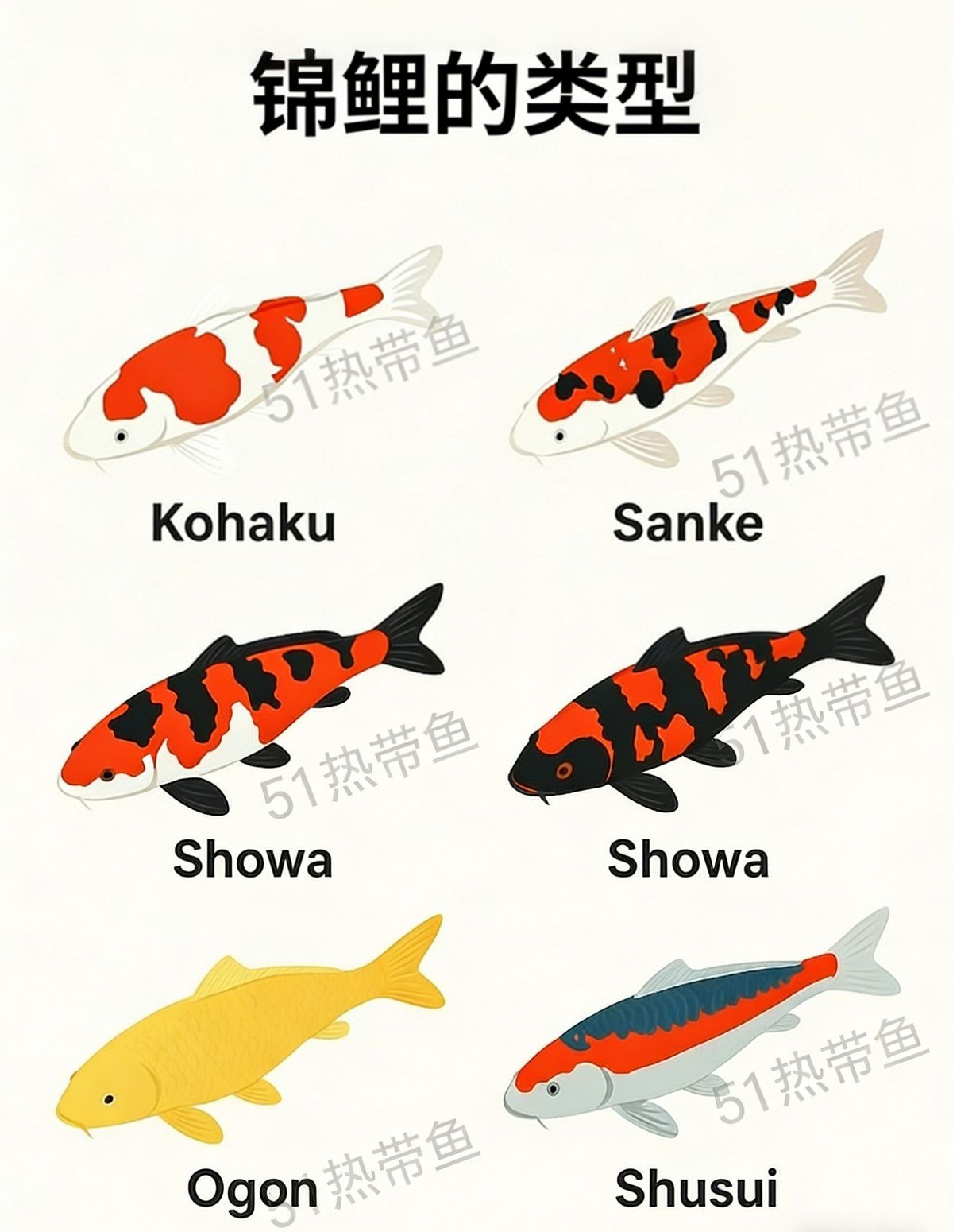 锦鲤主要品种